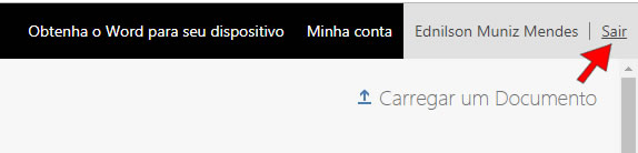 Sair da conta da Microsoft