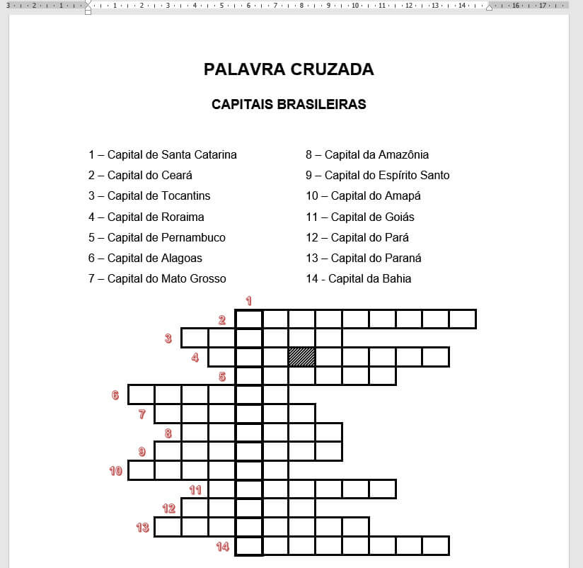 Palavra Cruzada