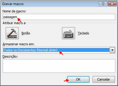 Como gravar uma macro