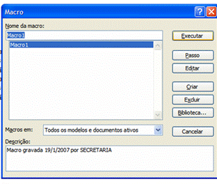 Executar Macro