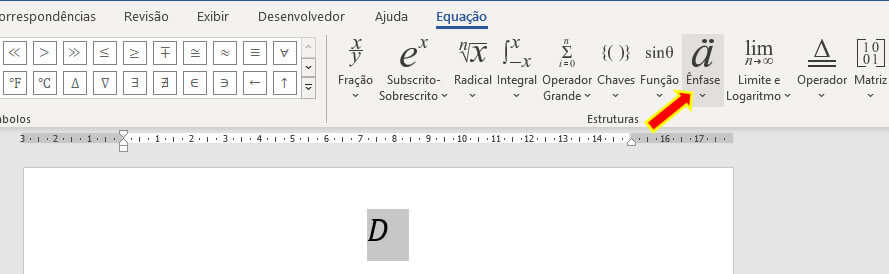 Adicionar Ênfase