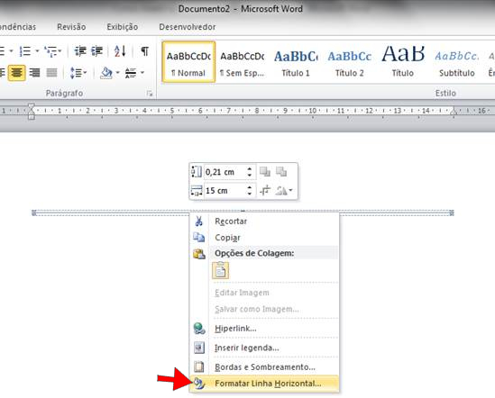 Como Inserir Uma Linha Horizontal No Microsoft Word 7639