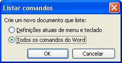 Todos os comandos do Word