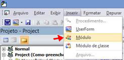 Inserir Módulo