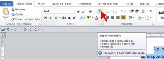 Como Remover Toda Formatação De Um Texto No Word 0476