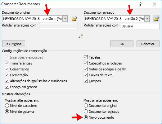 Comparar documentos