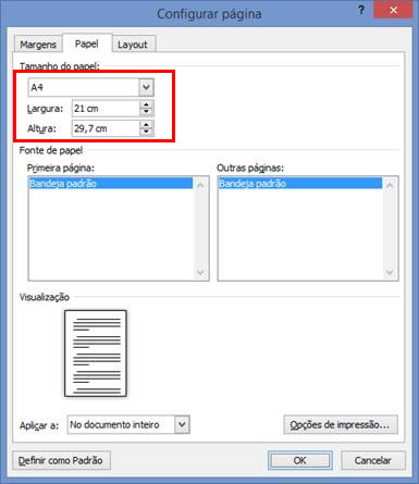 Configurar Página de acordo com as Normas Abnt