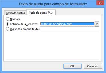 Texto de ajuda para campo de formulário