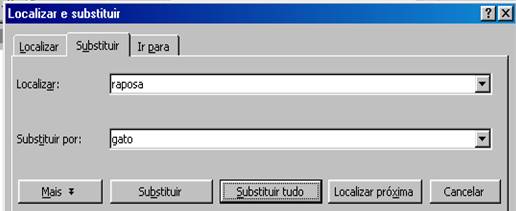 Localizar e Substituir