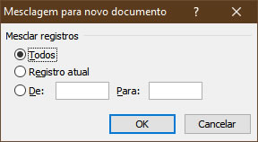 Mesclagem para novo documento