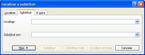 Localizar e Substituir