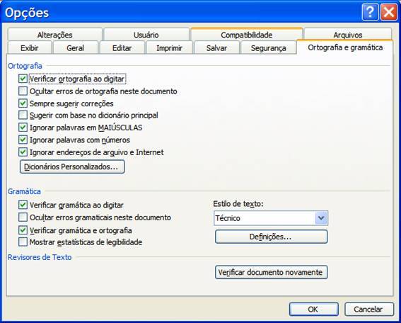Ortografia e Gramática