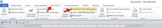 Gerenciar Fontes Bibliográficas