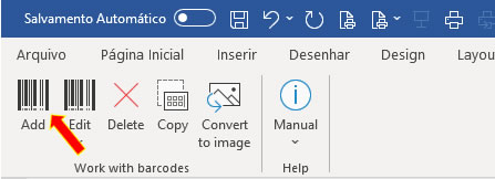 Adicionar Código de Barras