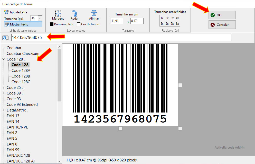 Fazer Código de Barras