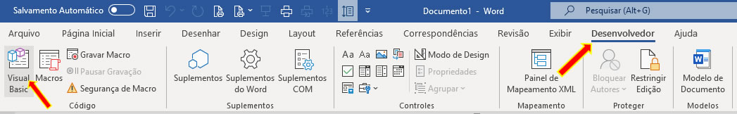 Acessar o Editor do Visual Basic